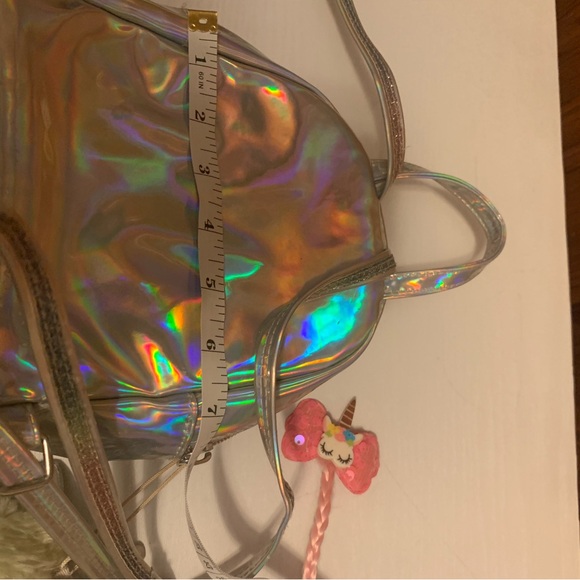 Place Holographic Backpack with Unicorn Charm - Picture 6 of 9